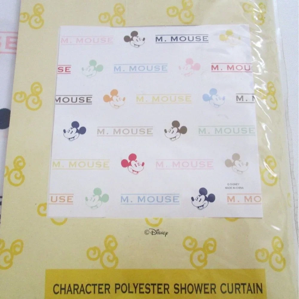 Mickey Mouse Shower Curtain Disney Character Polyester Fabric 72 x 72